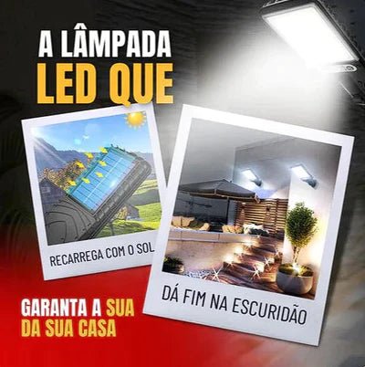 [COMPRE 1 LEVE 5] Kit De Refletores Led Solar 6000 Lumens Com Sensor De Movimento (QUEIMA DE ESTOQUE)